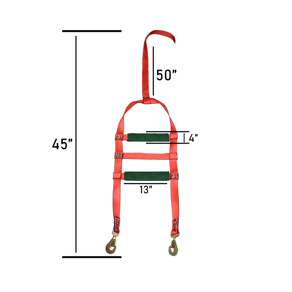 Boxer EliteGrip Pro 2" x 8' Premium Wheel Basket Tire Holder with Snap Hooks and High-Performance Rubber Sleeves