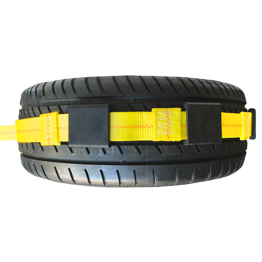 Boxer Straight-Style Tire Holder: ProLatch Series with Twin J Hooks and Ratchet Extension