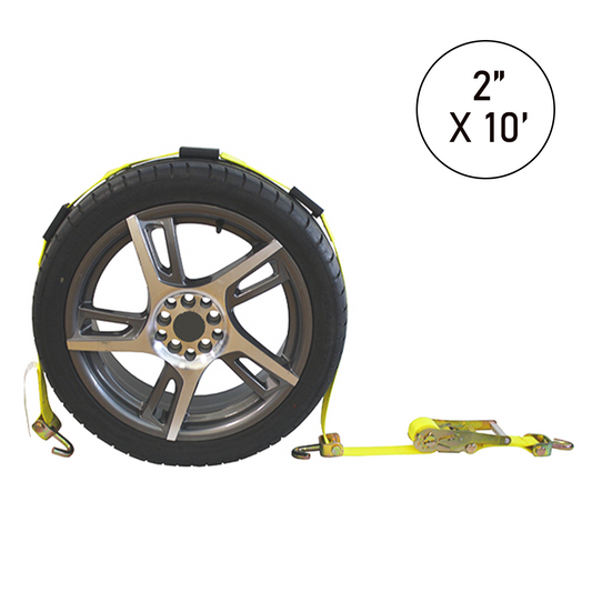 Boxer Straight-Style Tire Holder: ProLatch Series with Swivel Hooks and Ratchet Extension