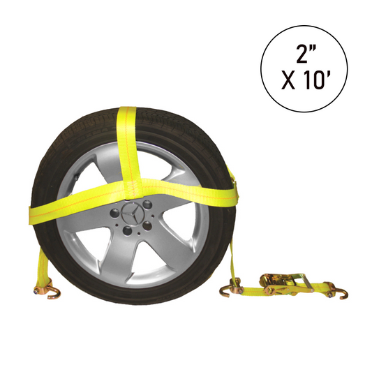 Boxer RoadGuard Pro 2" x 10' Wheel Basket Tire Holder: 10,000 lbs. Breaking Strength, Ratchet Extension, 3-Point Swivel Hook