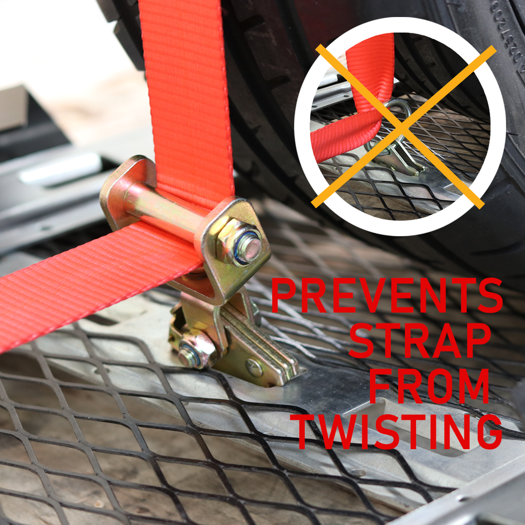 Boxer GripGuard Pro E-Track Idler Car Tie Down Kit 2" x 8': Improved Stability with 3-Point System