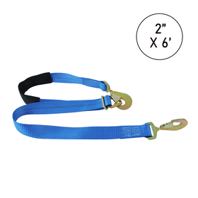 Buy blue Boxer 2" x 6' Adjustable Tie-Back Strap with Twisted Snap Hook and Axle Strap