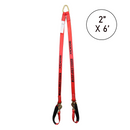 Boxer ProLink Axle Precision 2" x 6' V-Bridle Tow Straps with Snap Hooks & Advanced Tie-Back System Tire Holder in Rouge-1