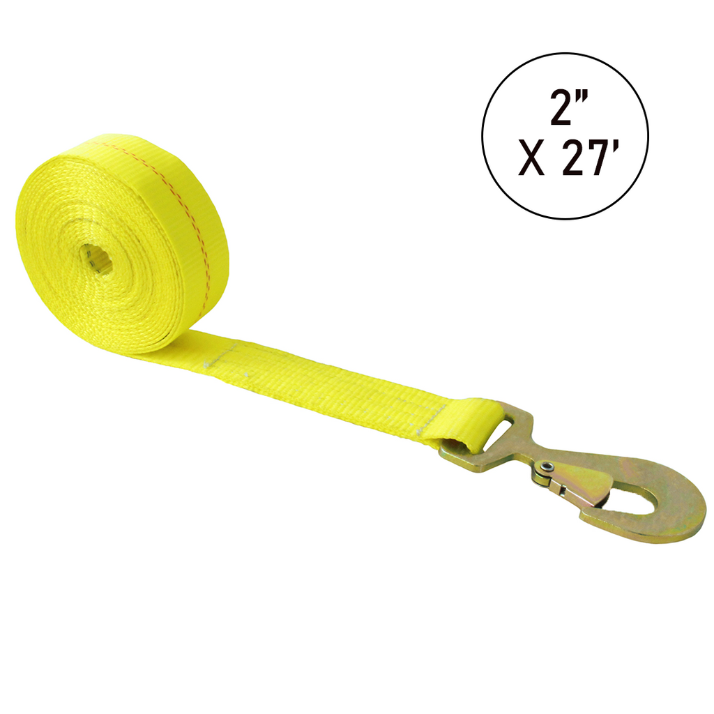 Boxer 2" Winch Strap with Flat Snap Hook