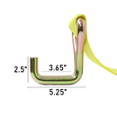 4" x 5' Roll-Off Container Straps with Extra Large Double J-Hook and Sewn Loop End-3