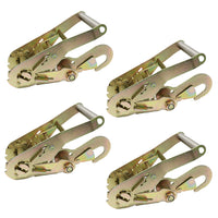 Boxer Wheel Basket Straps with Ratchet and Twist Snap Hooks 4 Pack