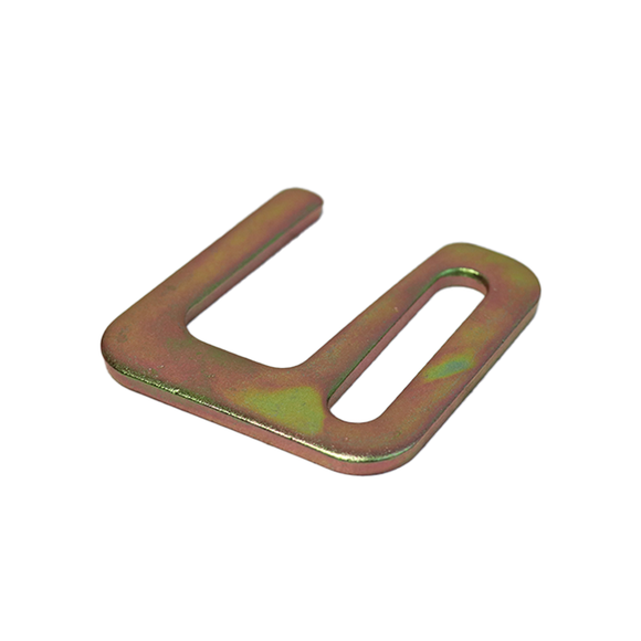 Heavy-Duty 2" Yellow Chrome Flat Slotted Hook - 1,200 lbs WLL - High-Tensile Tie-Down Anchor