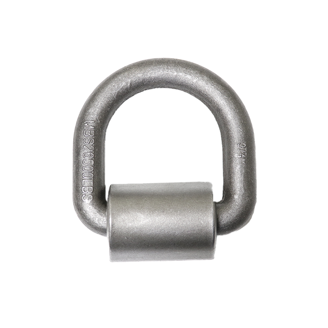 Heavy Duty 3/4" Weld-On Forged Lashing D-Ring with Mounting Bracket
