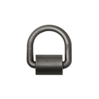 Boxer Cargo Control Heavy Duty 5/8" Weld-On Forged Lashing D-Ring with Mounting Bracket