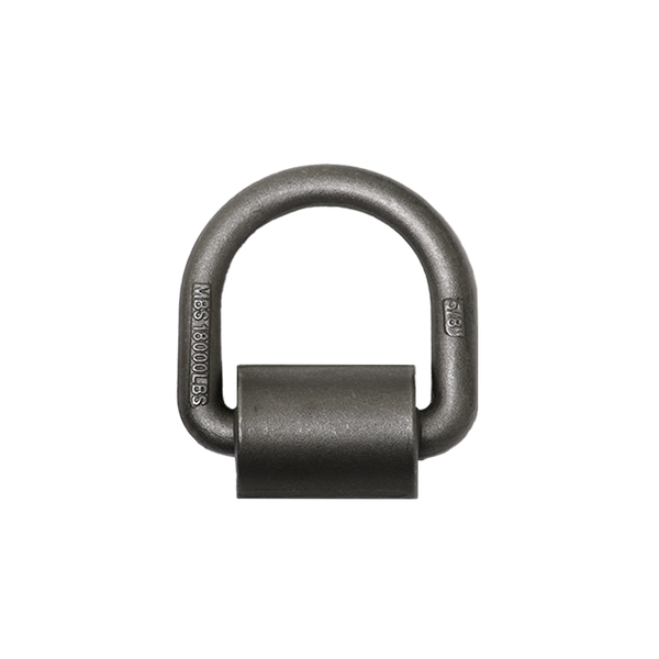 Boxer Cargo Control Heavy Duty 5/8" Weld-On Forged Lashing D-Ring with Mounting Bracket