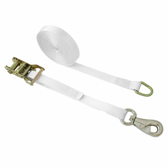 1 Inch Ratchet Tie Down with D Ring and Tent Snap Hook - Boxer Tools