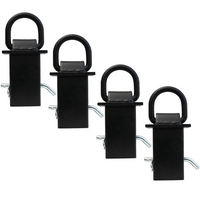 Boxer Stake Pocket 5/8" D-Ring Tie Down Anchor Point - 18,000-LBS Breaking Strength - 4 Pack