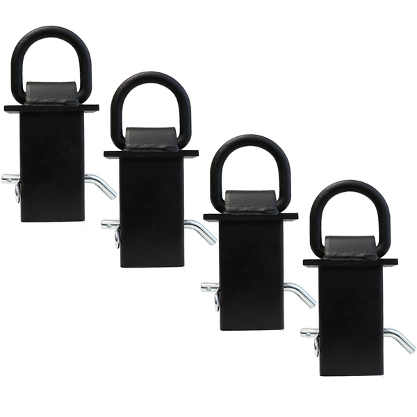 Boxer Stake Pocket 5/8" D-Ring Tie Down Anchor Point - 18,000-LBS Breaking Strength - 4 Pack