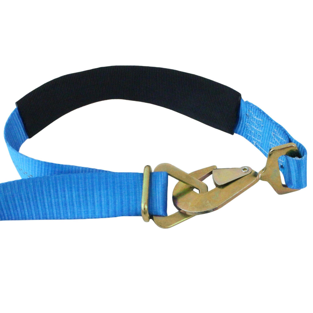 Car Tie Down with Twist Snap Hooks and Adjustable Axle Strap - Boxer Tools