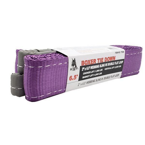 6.5 Feet Polyester Webbing Sling with Double Flat Loops - Boxer Tools