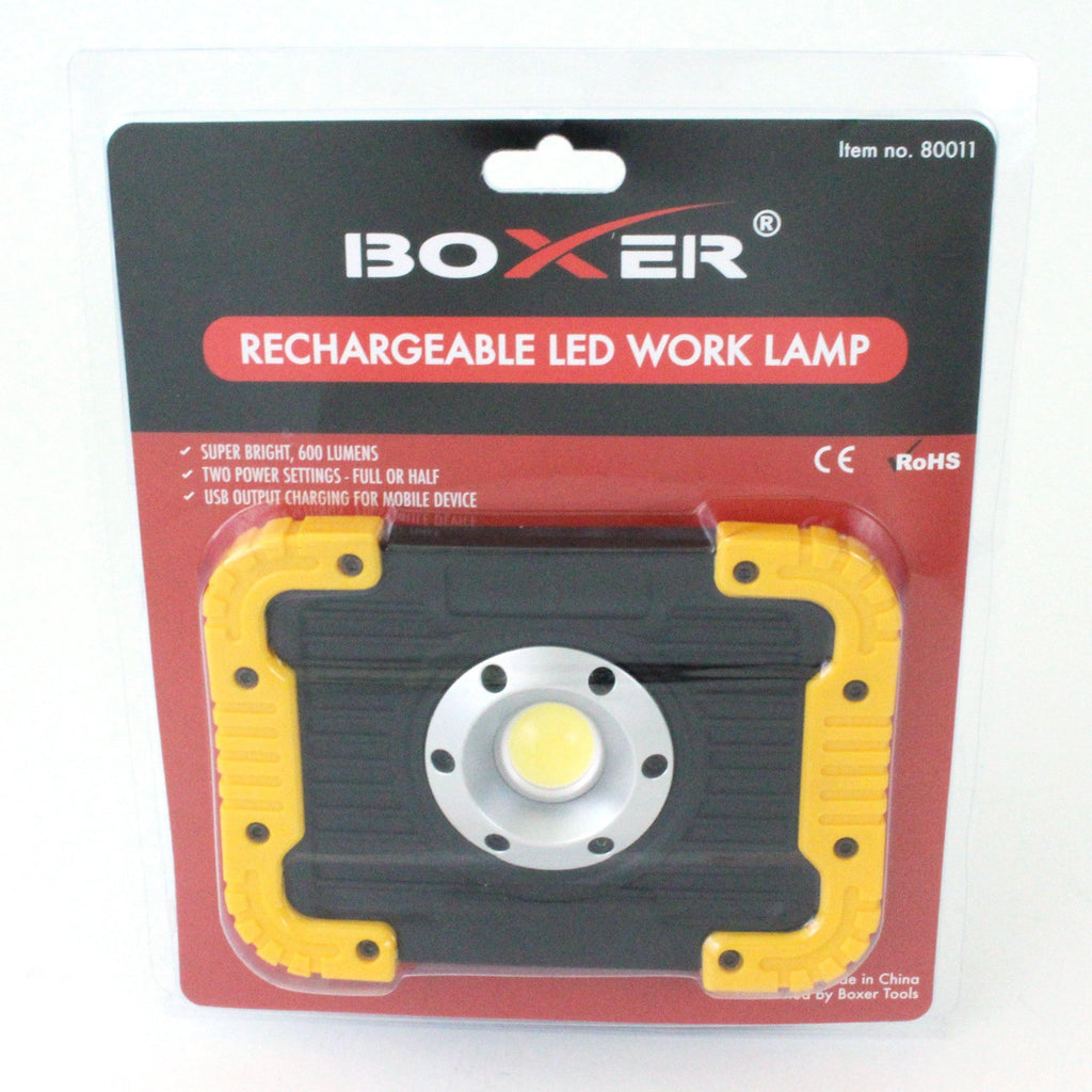 6W Rechargeable LED Work Light in Yellow - Boxer Tools