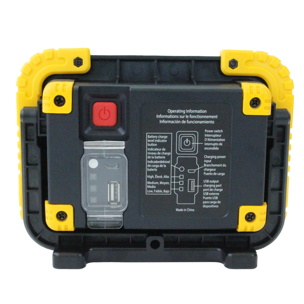 6W Rechargeable LED Work Light in Yellow - Boxer Tools