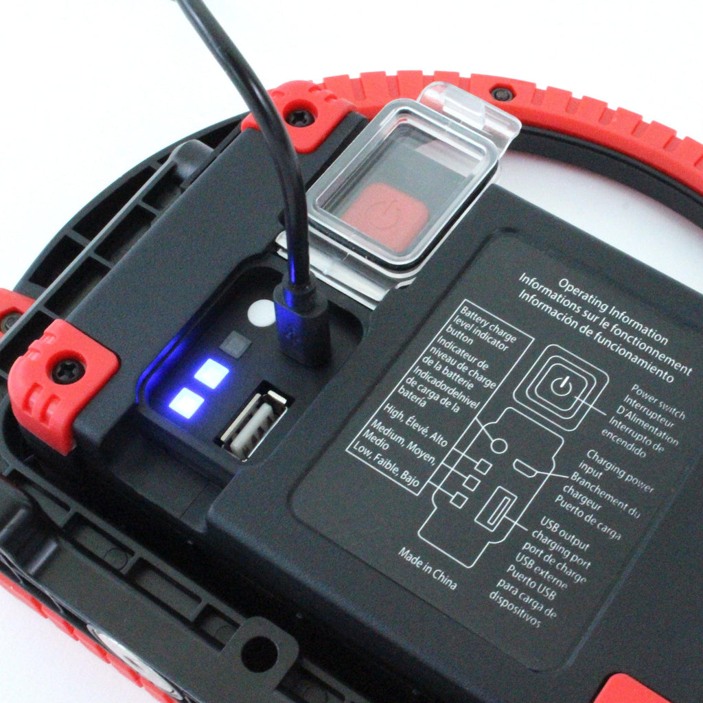 6W Rechargeable LED Work Light in Red - Boxer Tools