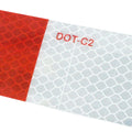 DOT-C2 Truck Reflective Self-Adhesive Warning Tape - 2 Rolls Per Order - Red/White