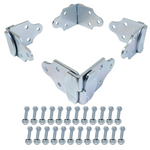BOXER CARGO CONTROL 8-Piece Heavy Duty Stake Rack Connector Set with Bolts for Utility Trailers - Rust & Weather Resistant, Easy Install Trailer Wood Panel Corner Latch Rack