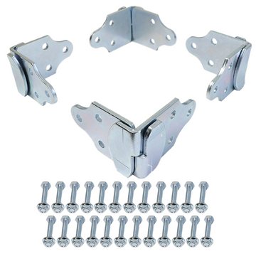BOXER CARGO CONTROL 8-Piece Heavy Duty Stake Rack Connector Set with Bolts for Utility Trailers - Rust & Weather Resistant, Easy Install Trailer Wood Panel Corner Latch Rack
