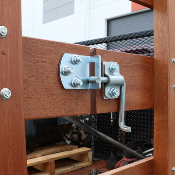 Complete Truck Straight Gate Latch Kit with Bolts and Nuts: Easy Install, Secure Hold - 0