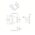 1" Canopy Tent Sidewall Corner Bracket, Yellow Chrome - 100 Pack