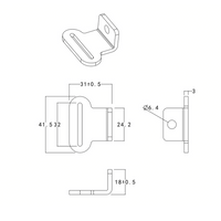1" Canopy Tent Sidewall Corner Bracket, Yellow Chrome - 100 Pack