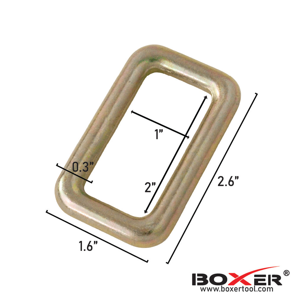 Heavy-Duty 2" Yellow Chrome Tie-Back Adjuster Ring