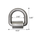 Heavy Duty 3/4" Weld-On Forged Lashing D-Ring with Mounting Bracket-4