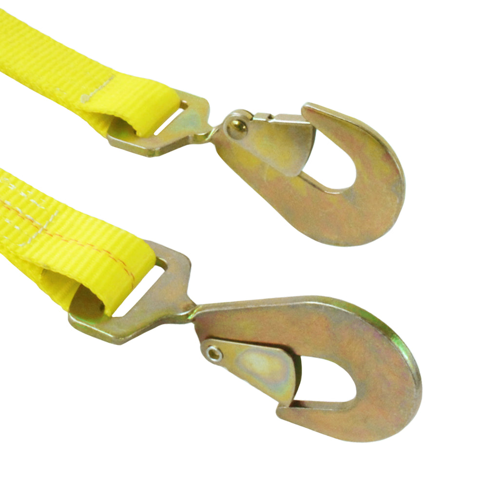 Boxer 2" x 10' Wheel Basket Straps with Ratchet and Twist Snap Hooks 4 Pack