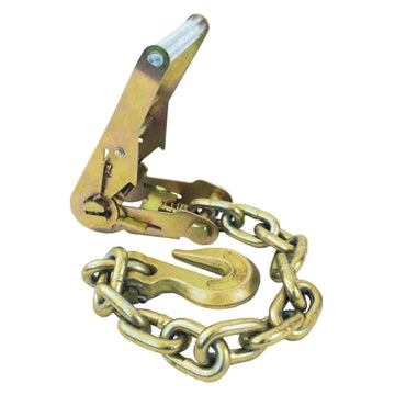 Double Locking Ratchet with Chain and Clevis Grab Hook
