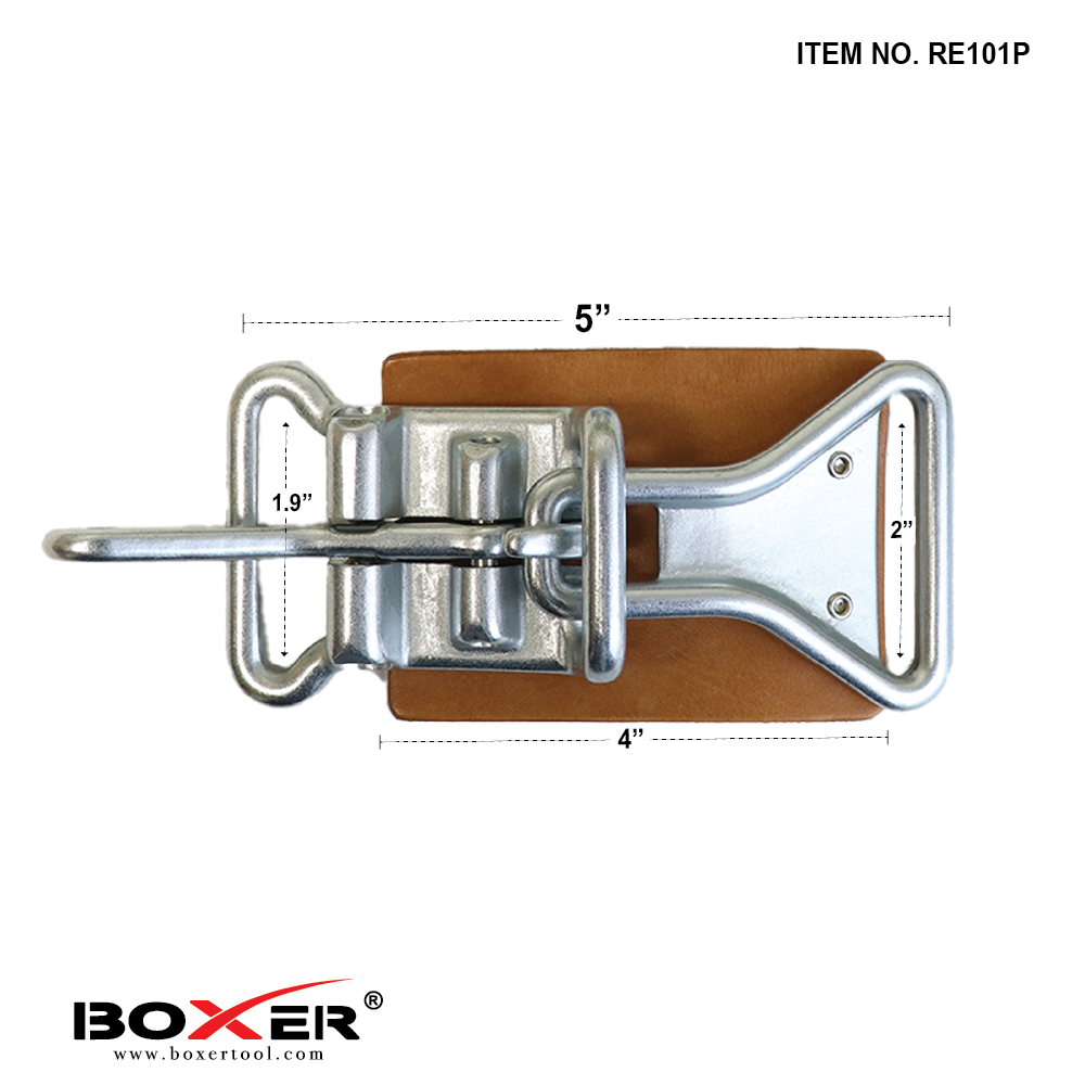 1.75" Center Latch with a Link & Leather Pad for Secure Hold