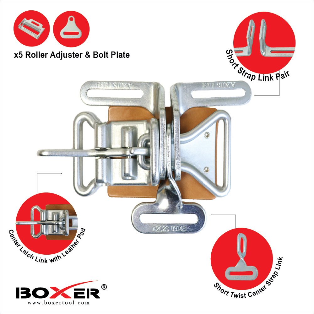 1.75" Center Latch with a Link & Leather Pad for Secure Hold