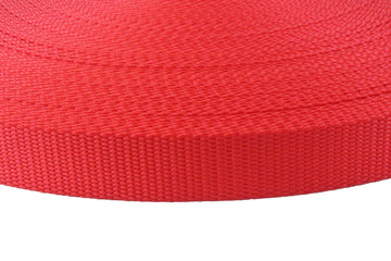 1 Inch 4,000 Pounds Polyester Webbing in Red, 300 Feet Per Roll