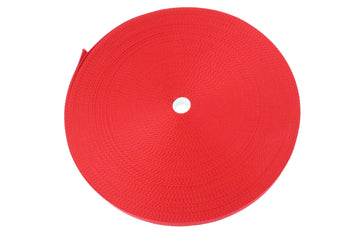 1 Inch 4,000 Pounds Polyester Webbing in Red, 300 Feet Per Roll