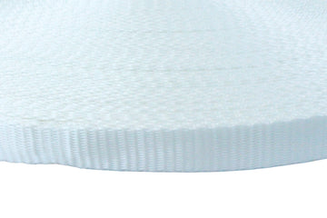 1 Inch 1,500 Pounds Polyester Webbing in White, 300 Feet Per Roll