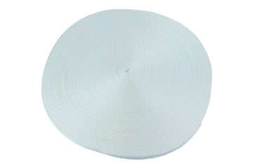 1 Inch 1,500 Pounds Polyester Webbing in White, 300 Feet Per Roll