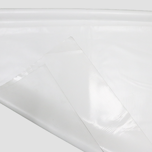 16.5 OZ Blockout Solid Premium Tent Sidewall Vinyl, Glossy White