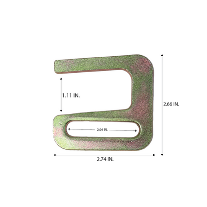 2 Inch Flat Slotted Hook